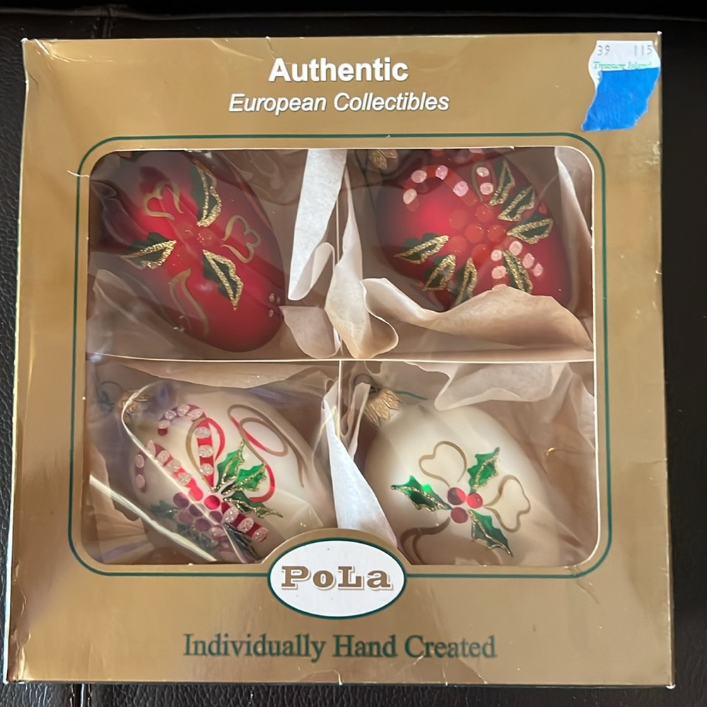 Vtg Christmas Ornament Individually Hand Crafted Authentic European Collectibles